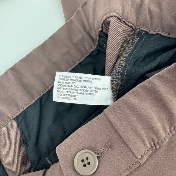 Goodfellow & Co Mens Brown Tech Activewear Stretch Trouser Chino Pants Large - Picture 7 of 10